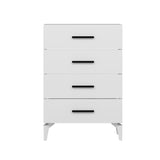 Chest of drawers bare white melamine 72x106x47 cm