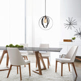 Pendant lamp 1-light Black Metal Thorn 