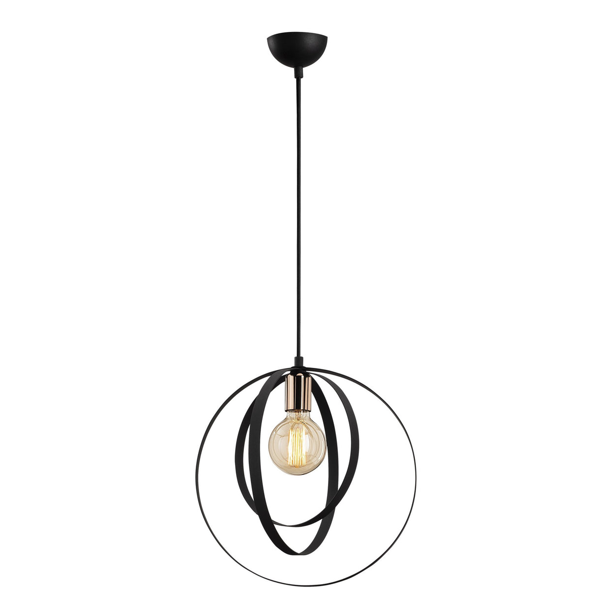 Pendant lamp 1-light Black Metal Thorn 