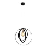 Pendant lamp 1-light Black Metal Thorn 