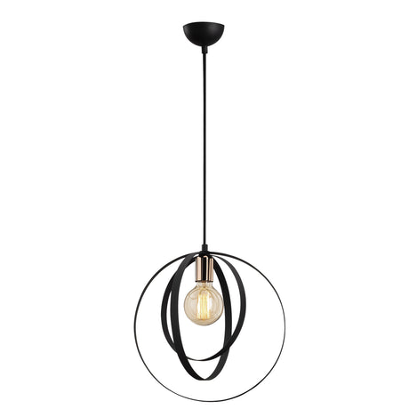 Pendant lamp 1-light Black Metal Thorn 