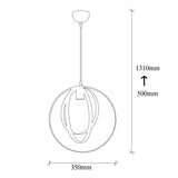 Pendant lamp 1-light Black Metal Thorn 