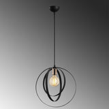 Pendant lamp 1-light Black Metal Thorn 