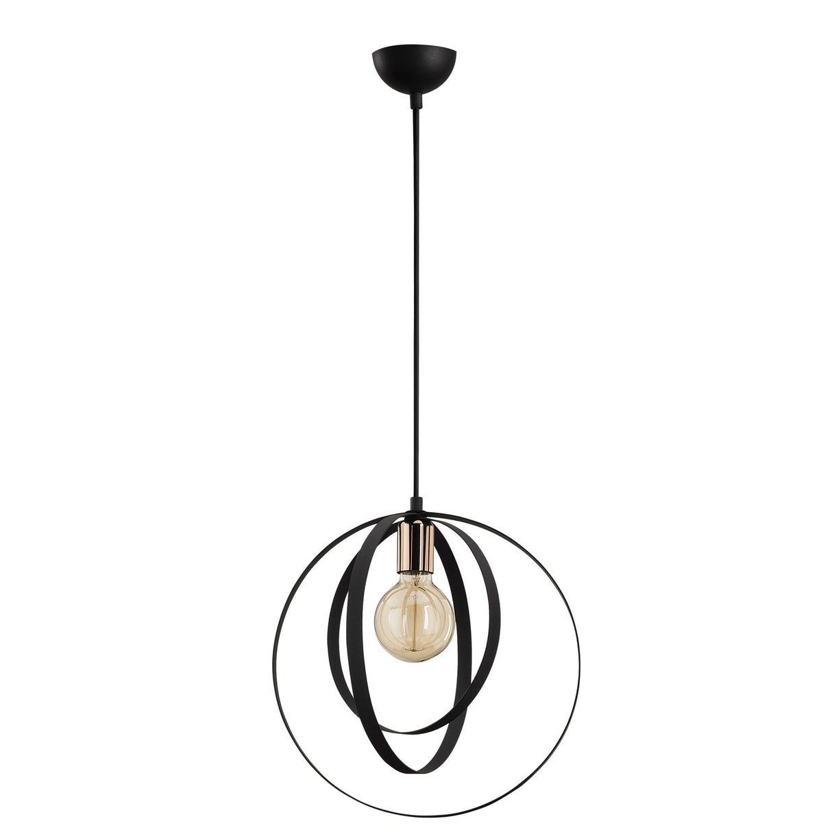 Pendant lamp 1-light Black Metal Thorn 