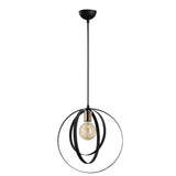 Pendant lamp 1-light Black Metal Thorn 