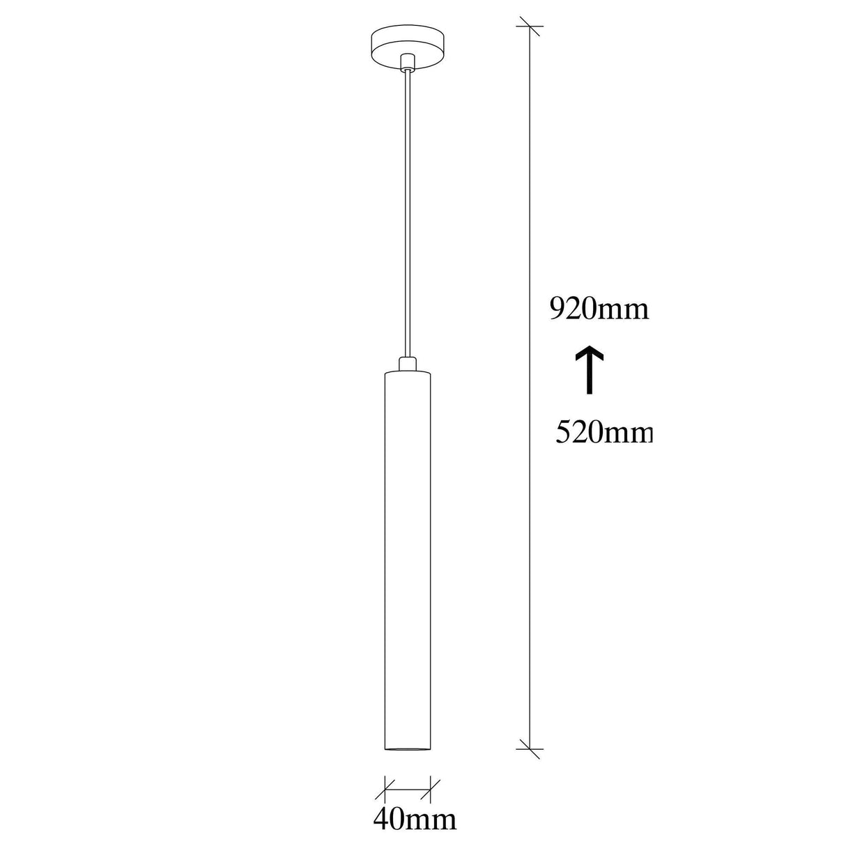 Black Metal Pendant Lamp Steppe 