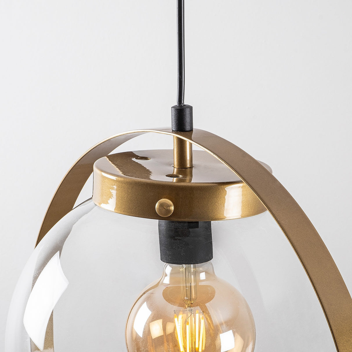 Pendant Lamp Gold Glass Blazer 