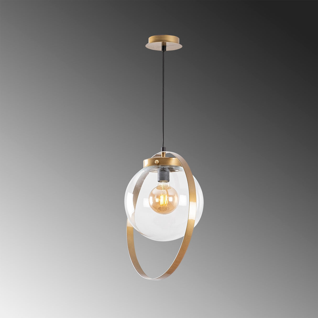 Pendant Lamp Gold Glass Blazer 
