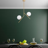 Pendant lamp 2-light Gold Glass Nimbus 