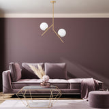 Pendant lamp 2-light Gold Glass Nimbus 