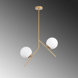 Pendant lamp 2-light Gold Glass Nimbus 