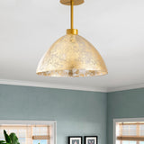 Gold Glass Pendant Lamp Crest 