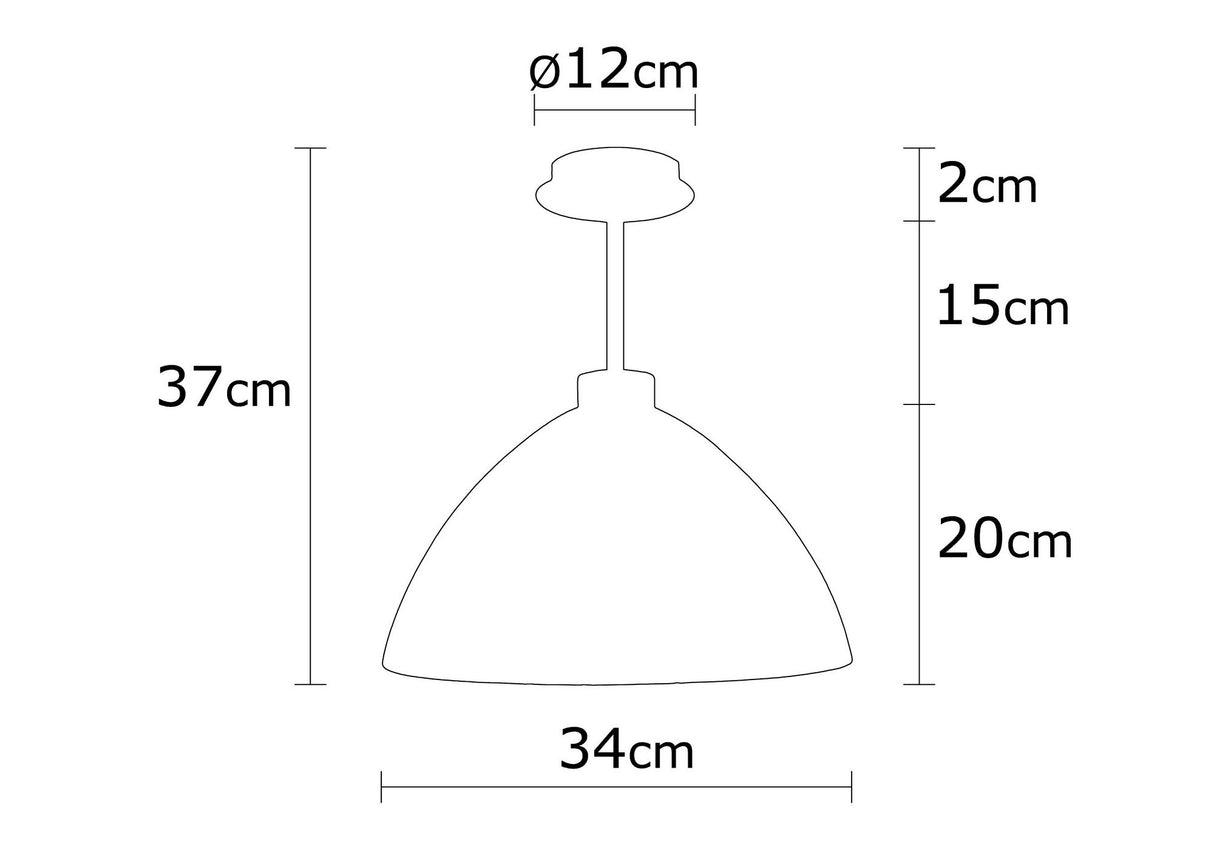 Gold Glass Pendant Lamp Crest 