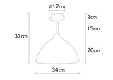Gold Glass Pendant Lamp Crest 
