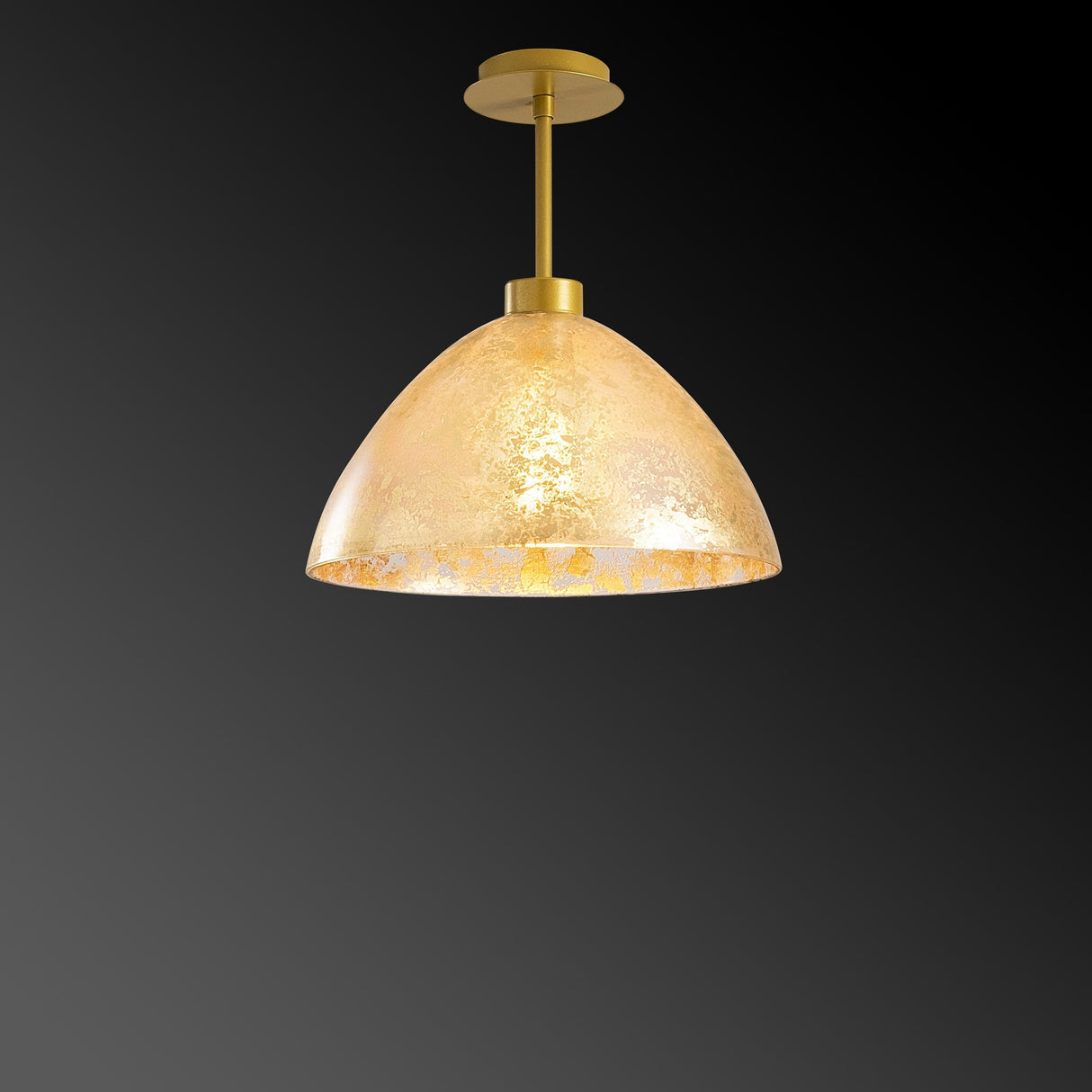 Gold Glass Pendant Lamp Crest 