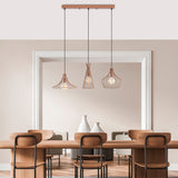 Pendant lamp 3-light Copper-colored Metal Evermere 