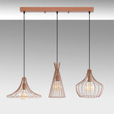 Pendant lamp 3-light Copper-colored Metal Evermere 