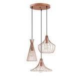 Copper-colored Metal Pendant Lamp Evermere 