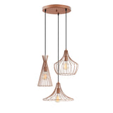 Copper-colored Metal Pendant Lamp Evermere 