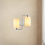 2-light Wall Lamp Silver Glass Oasis 