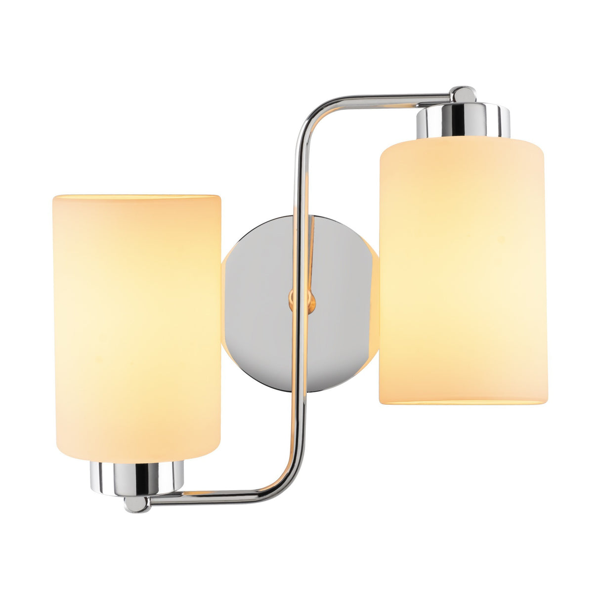 2-light Wall Lamp Silver Glass Oasis 