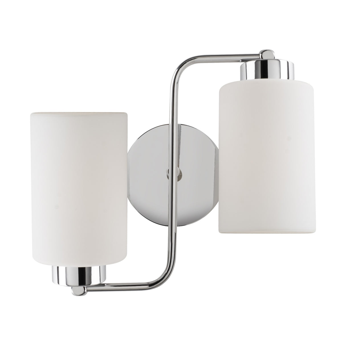 2-light Wall Lamp Silver Glass Oasis 