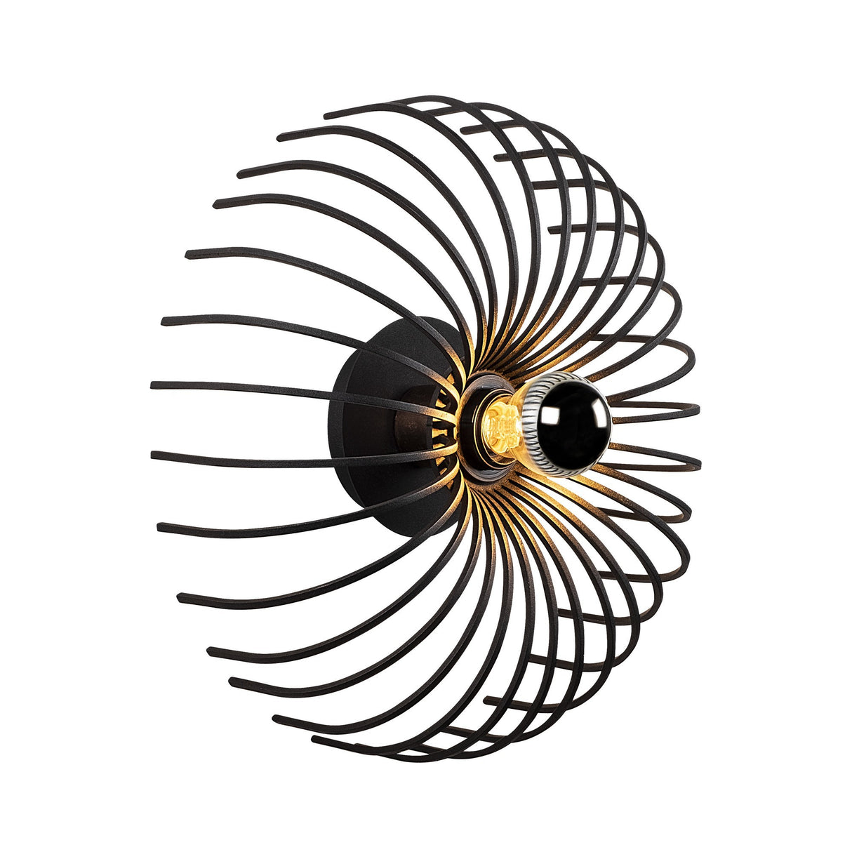 Black Metal Wall Lamp Poise 