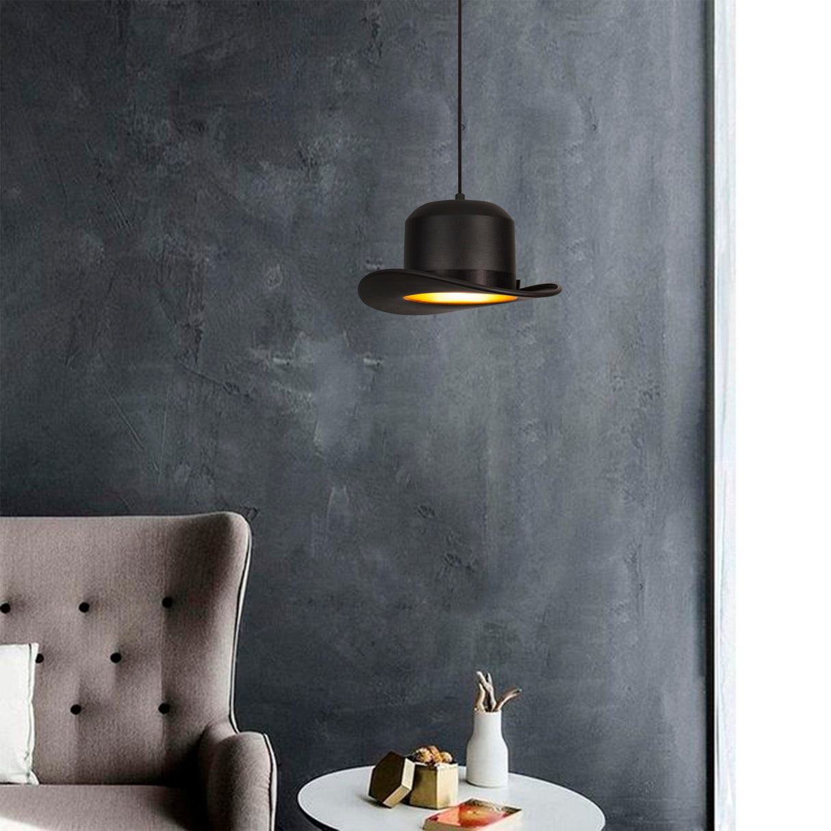 Black Metal Pendant Lamp Echelon 
