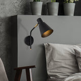Wall lamp Black Gold Metal Crimson 