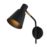 Wall lamp Black Gold Metal Crimson 