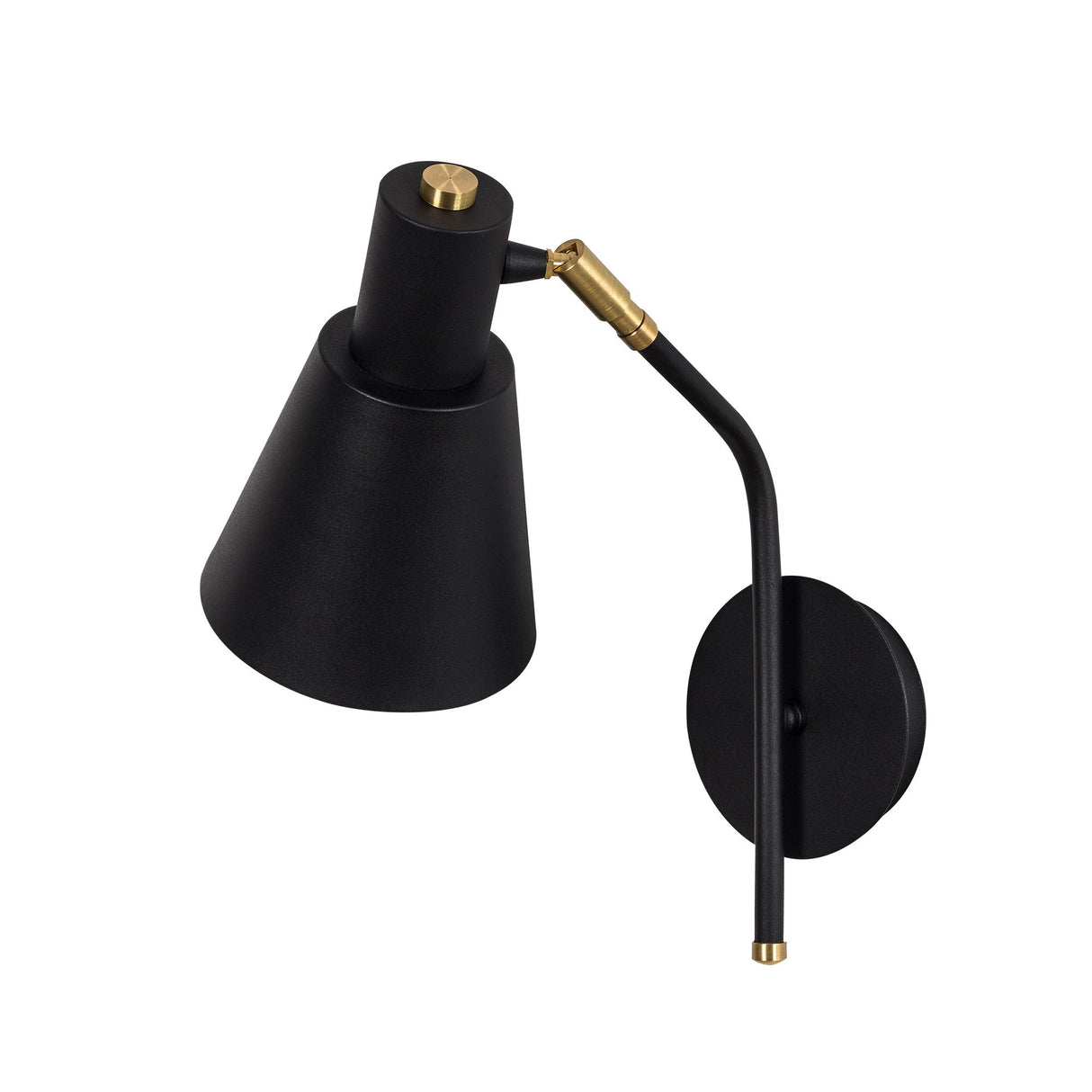 Wall lamp Black Gold Metal Crimson 