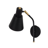 Wall lamp Black Gold Metal Crimson 
