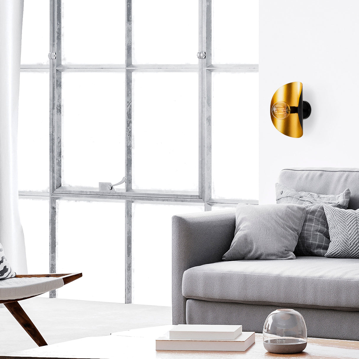 Black Gold Metal Wall Lamp Echelon 