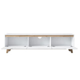 TV Furniture Osiris White Light Walnut Melamine 180x48.6x35 cm