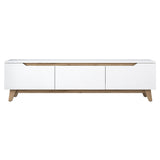 TV Furniture Osiris White Light Walnut Melamine 180x48.6x35 cm