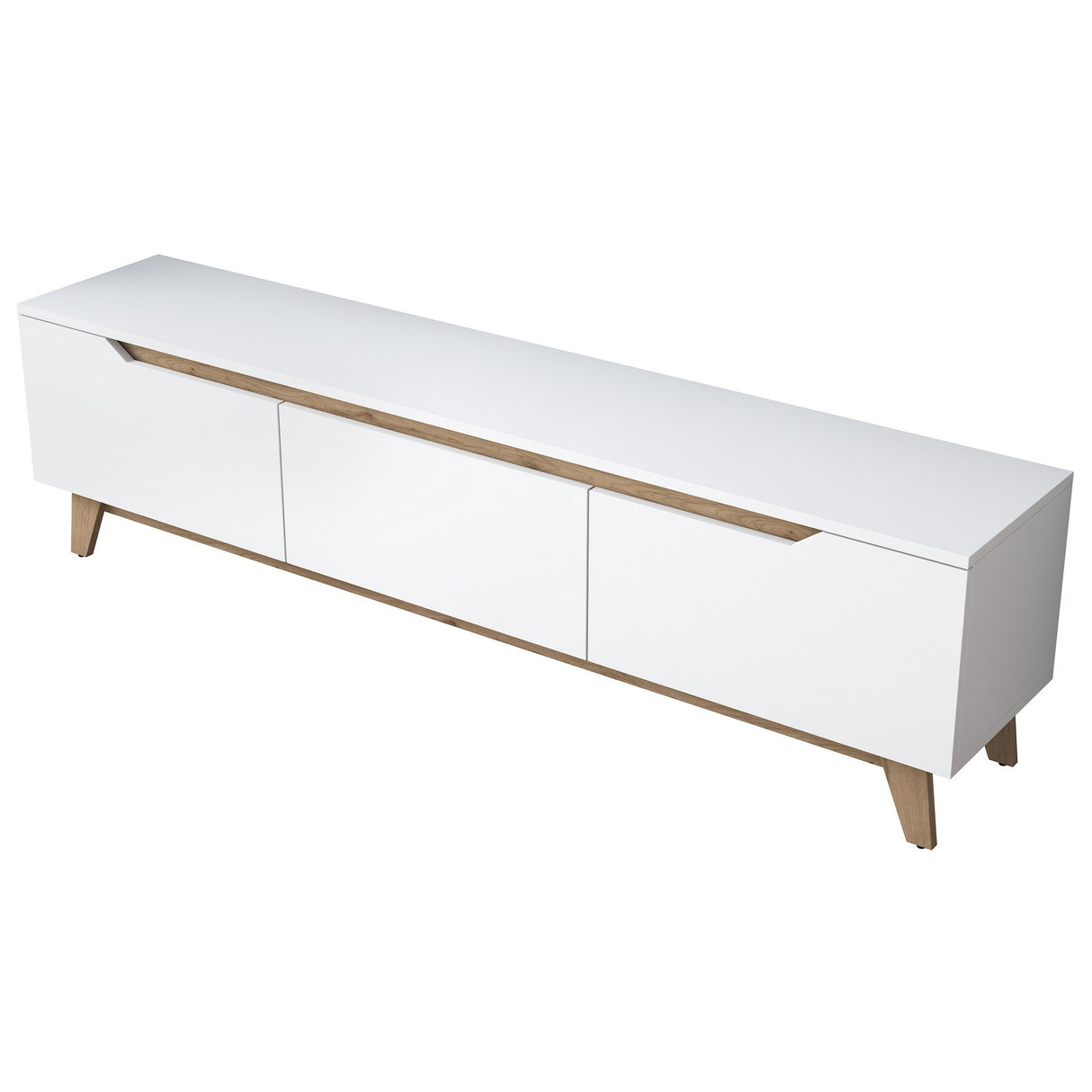 TV Furniture Osiris White Light Walnut Melamine 180x48.6x35 cm