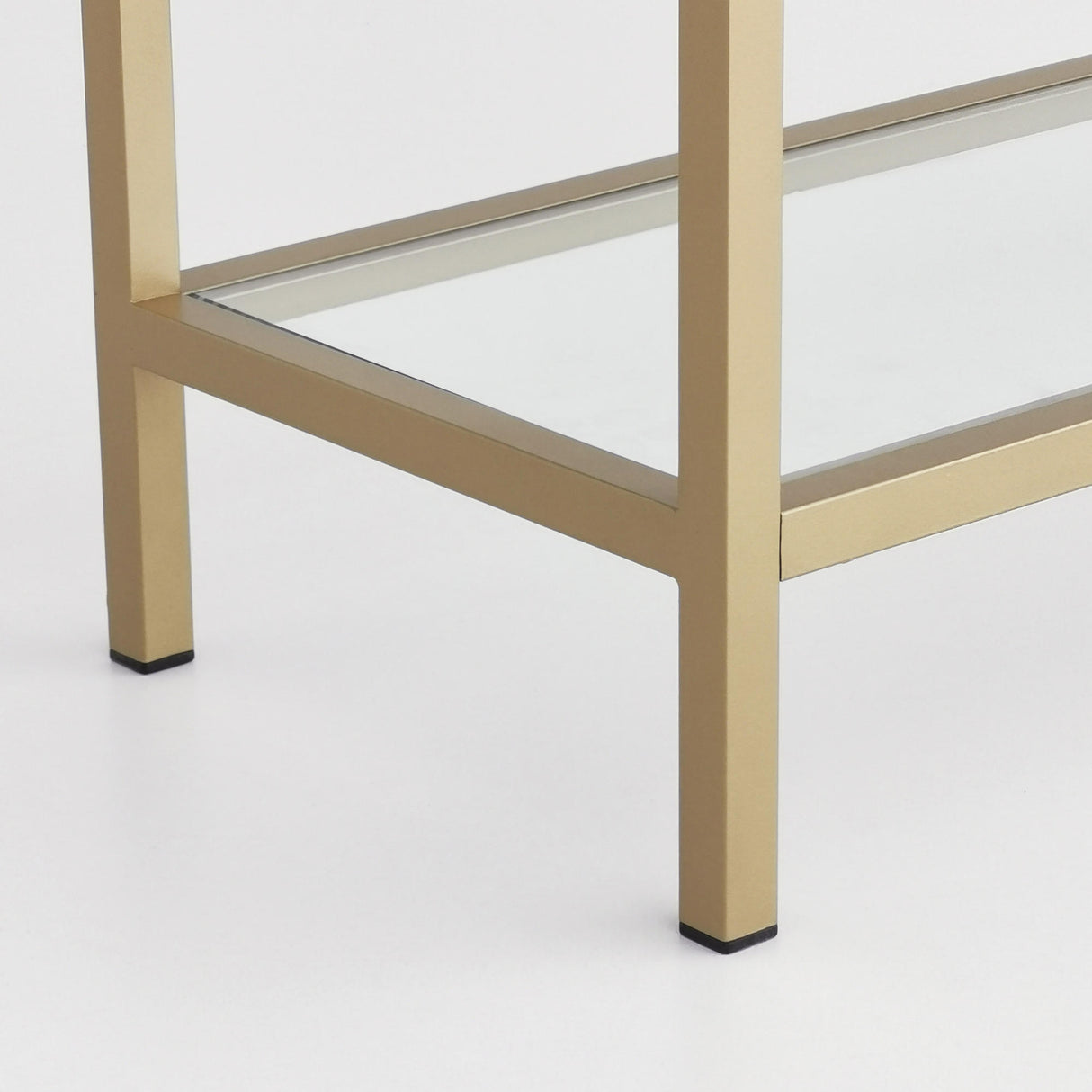 Modern chic Veneto bookcase gold metal glass 80x165x30 cm