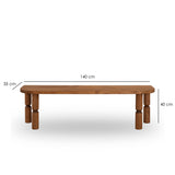 TV Cabinet Ida Walnut Wood 140x40x35 cm 