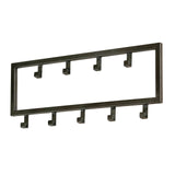 Industrial Coat Rack Milano 9 hooks Brushed Metal silver 