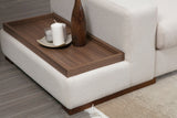 Sofas - Corner Sofa Right Loop Beige - With Table - Dimehouse