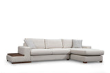Sofas - Corner Sofa Right Loop Beige - With Table - Dimehouse