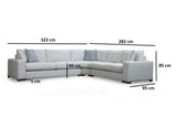Sofas - Corner sofa Loop Beige - Right - Dimehouse