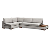 Corner Sofa Left Tulip Light Gray - With Ottoman 