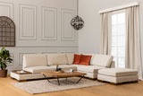 Corner Sofa Right Tulip Beige - With Ottoman 