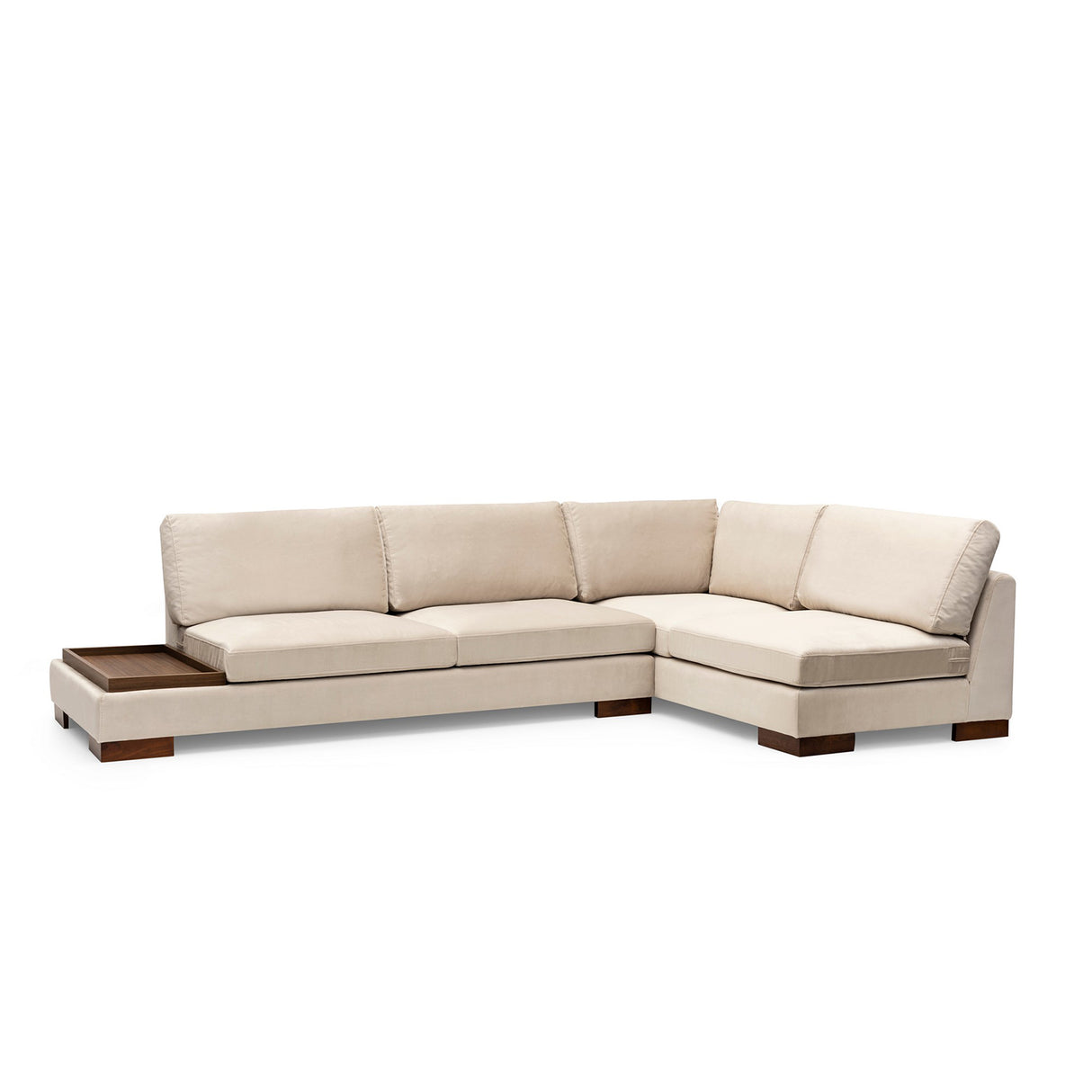 Corner Sofa Right Tulip Beige - With Ottoman 