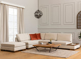 Corner Sofa Left Tulip Beige - With Ottoman 