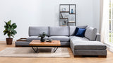 Corner Sofa Right Tulip Dark Gray - With Ottoman 