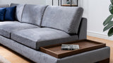 Corner Sofa Left Tulip Dark Gray - With Ottoman 