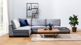 Corner sofa on the left tulip dark gray