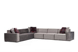 XL Corner Sofa Left Lego Velvet Gray 
